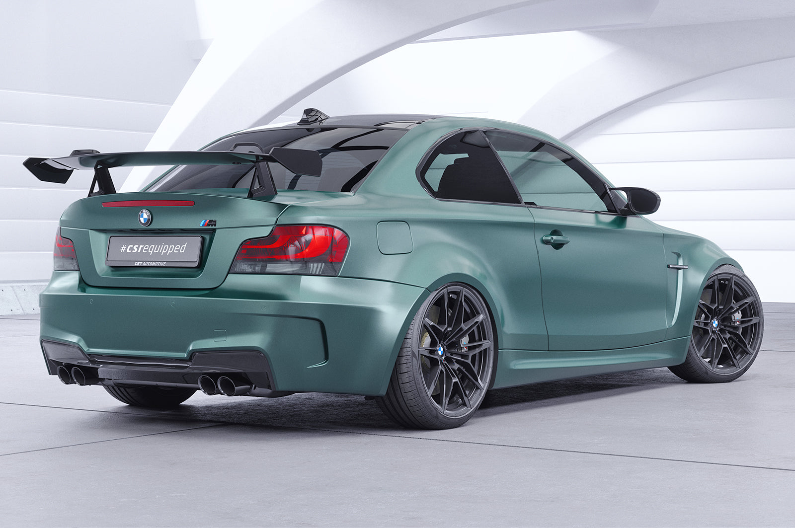 CSR Schwanenhals Heckflügel mit ABE für BMW 1er / M1 E82 Coupe SHF043