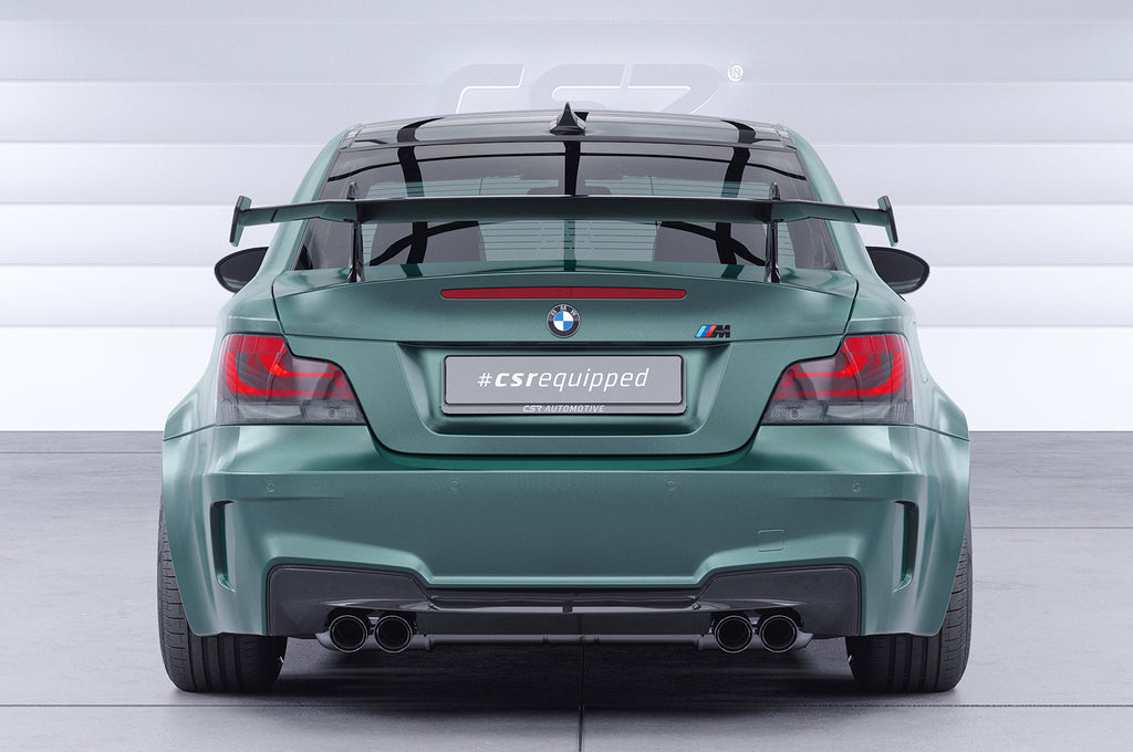 CSR Schwanenhals Heckflügel mit ABE für BMW 1er / M1 E82 Coupe SHF043-D02-F002-F-L Design 2
