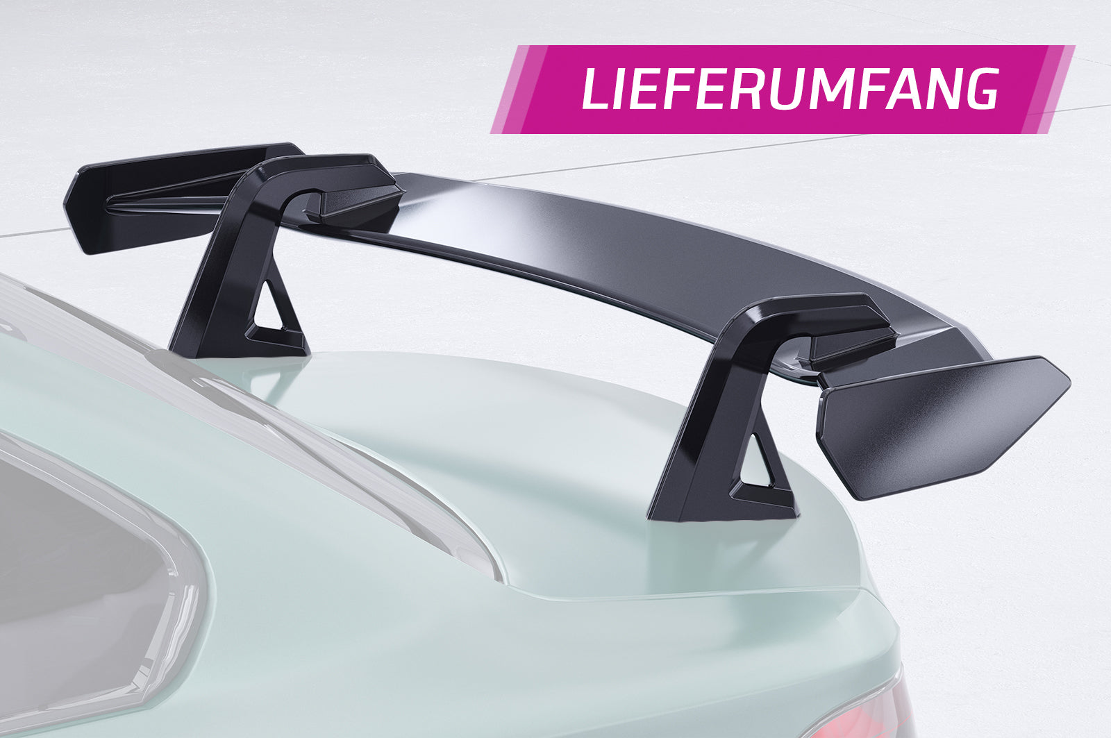 CSR Schwanenhals Heckflügel mit ABE für BMW 1er / M1 E82 Coupe SHF043-D02-F002-F-L Design 2