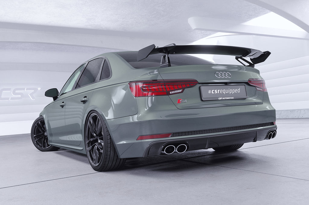 CSR Schwanenhals Heckflügel mit ABE für Audi A4 / S4 B9 (Typ 8W) Limousine SHF044