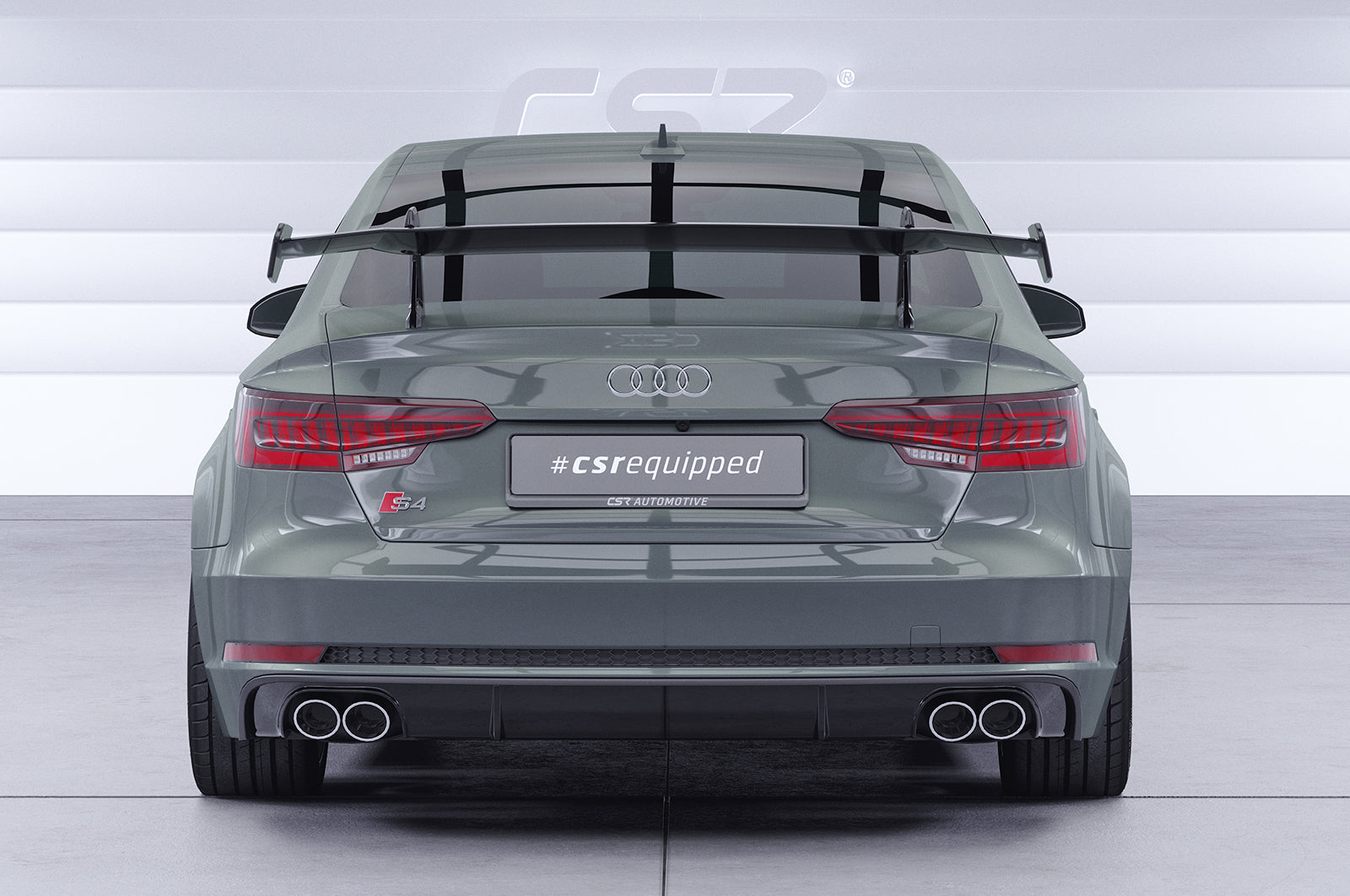 CSR Schwanenhals Heckflügel mit ABE für Audi A4 / S4 B9 (Typ 8W) Limousine SHF044