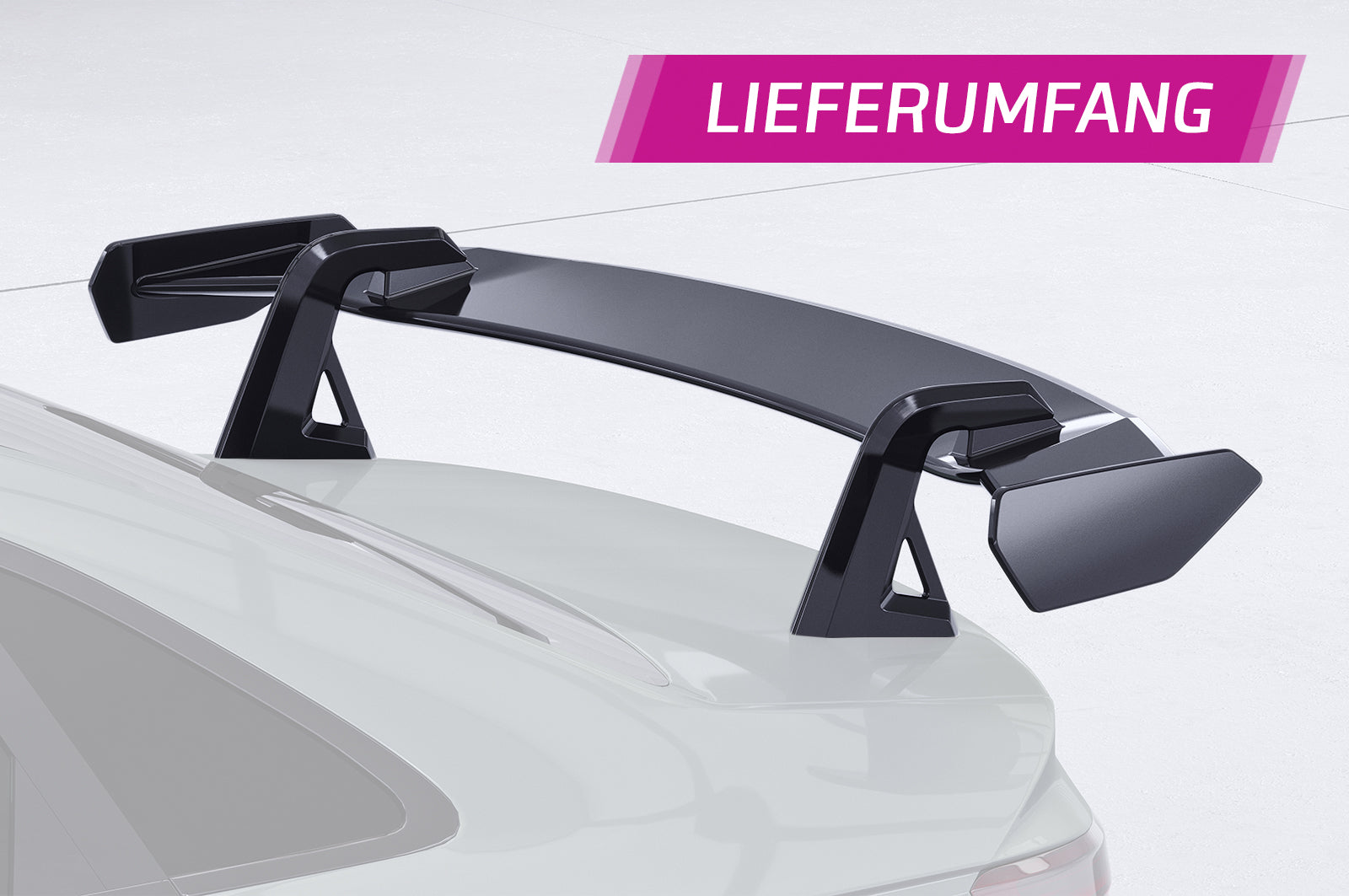 CSR Schwanenhals Heckflügel mit ABE für Audi A4 / S4 B9 (Typ 8W) Limousine SHF044-D02-F002-F-L Design 2