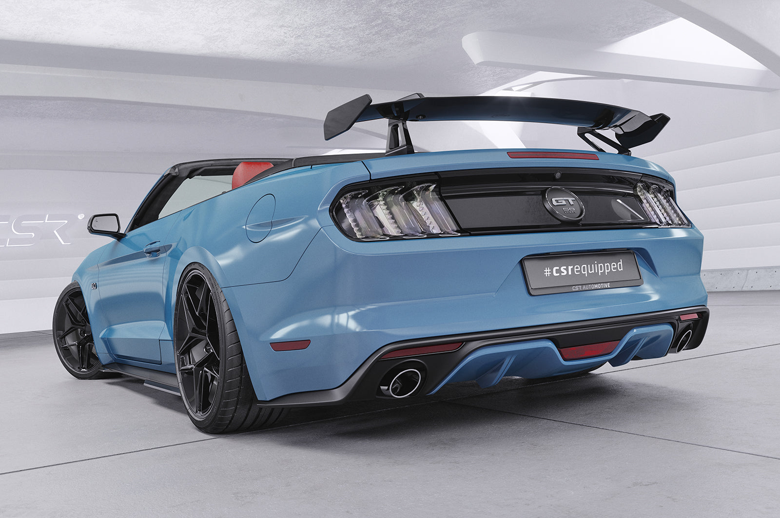 CSR Schwanenhals Heckflügel mit ABE für Ford Mustang MK6 Cabrio SHF047