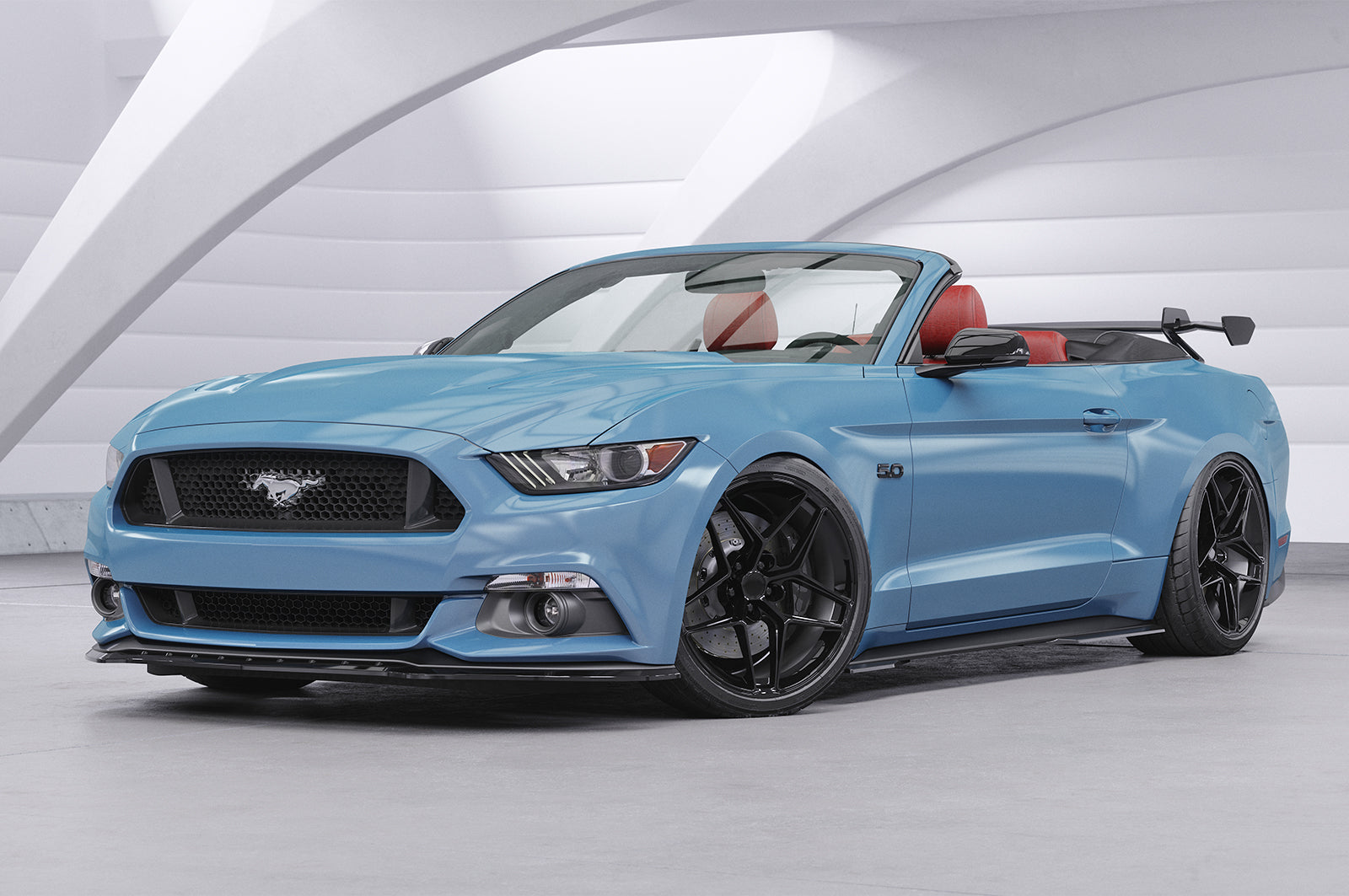 CSR Schwanenhals Heckflügel mit ABE für Ford Mustang MK6 Cabrio SHF047-D01-F002-F-L Design 1