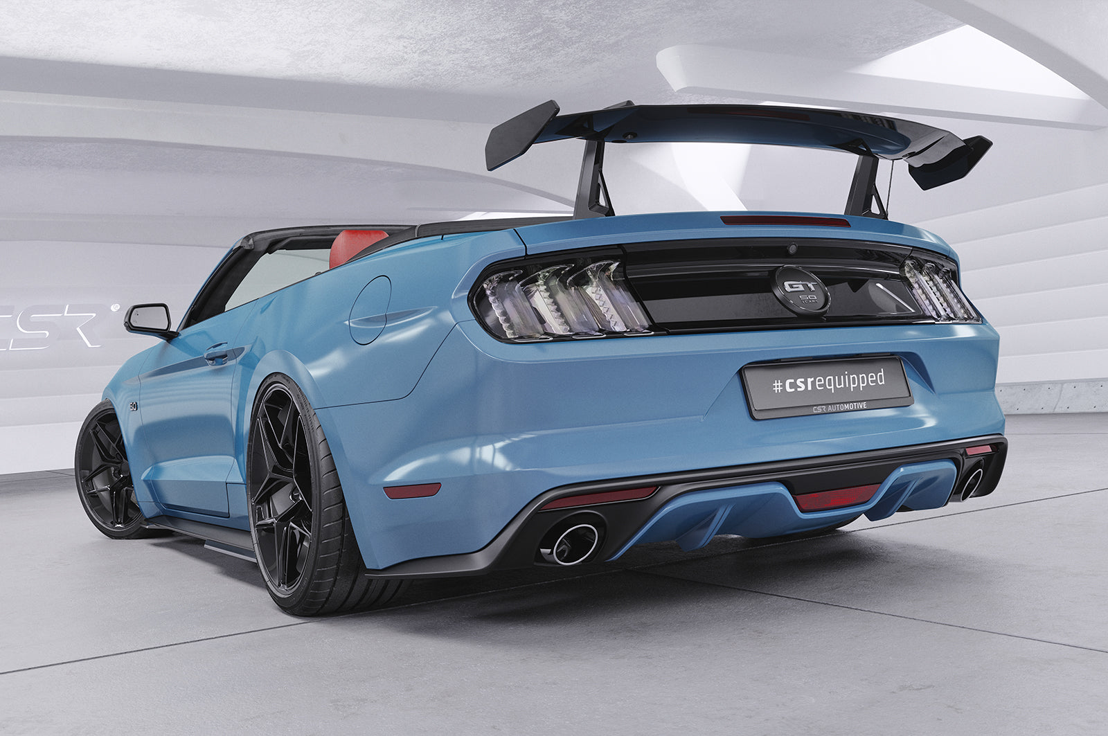 CSR Schwanenhals Heckflügel mit ABE für Ford Mustang MK6 Cabrio SHF047