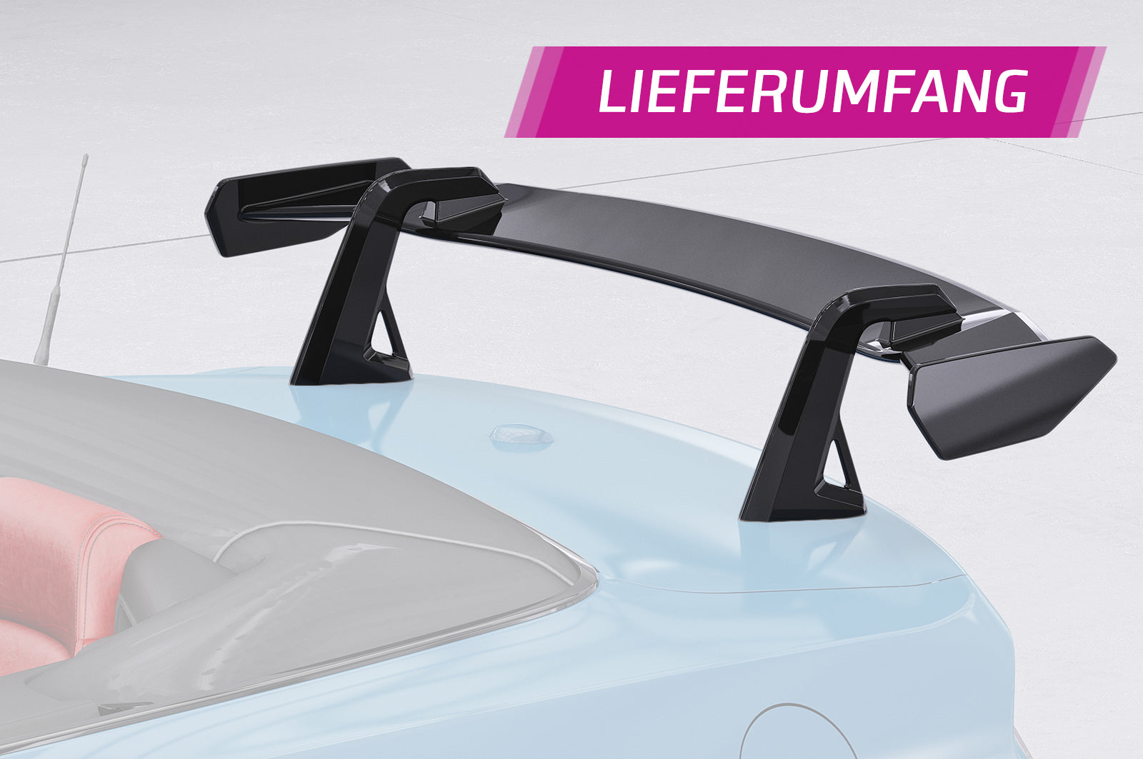 CSR Schwanenhals Heckflügel mit ABE für Ford Mustang MK6 Cabrio SHF047-D02-F002-F-L Design 2