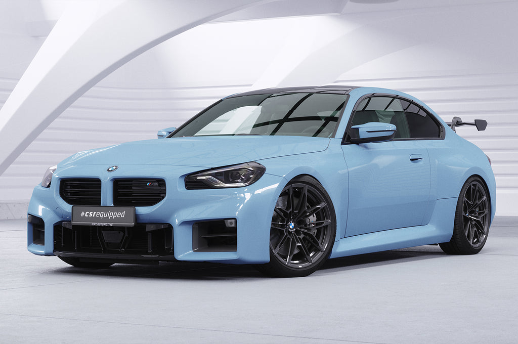 CSR Schwanenhals Heckflügel mit ABE für BMW 2er G42 / M2 G87 Coupe SHF056-D02-C Carbon Look Hochglanz (keine Lackierung erforderlich)