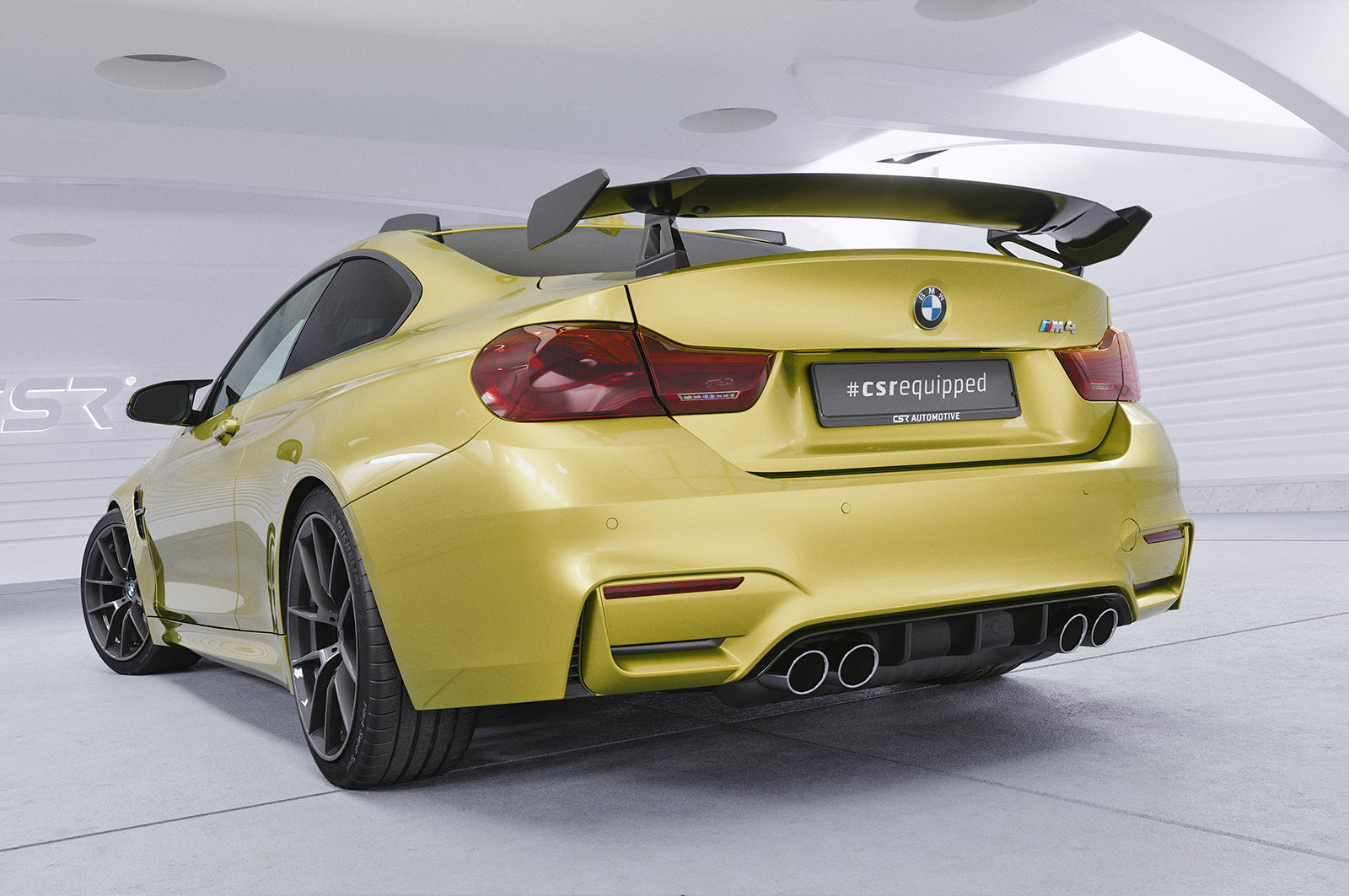 CSR Schwanenhals Heckflügel mit ABE für BMW M4 F82 Coupe SHF059-D01-F002-F-L Design 1