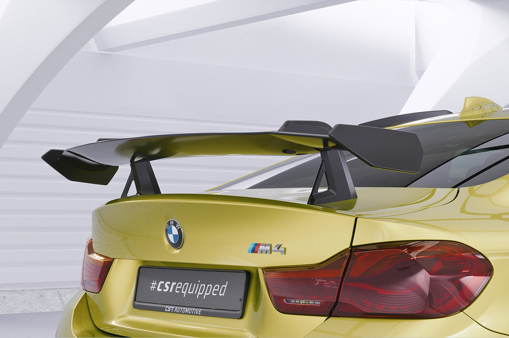 CSR Schwanenhals Heckflügel mit ABE für BMW M4 F82 Coupe SHF059-D02-C Carbon Look Hochglanz (keine Lackierung erforderlich)