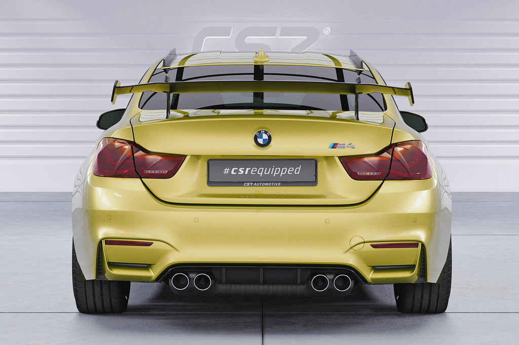 CSR Schwanenhals Heckflügel mit ABE für BMW M4 F82 Coupe SHF059-D02-C Carbon Look Hochglanz (keine Lackierung erforderlich)
