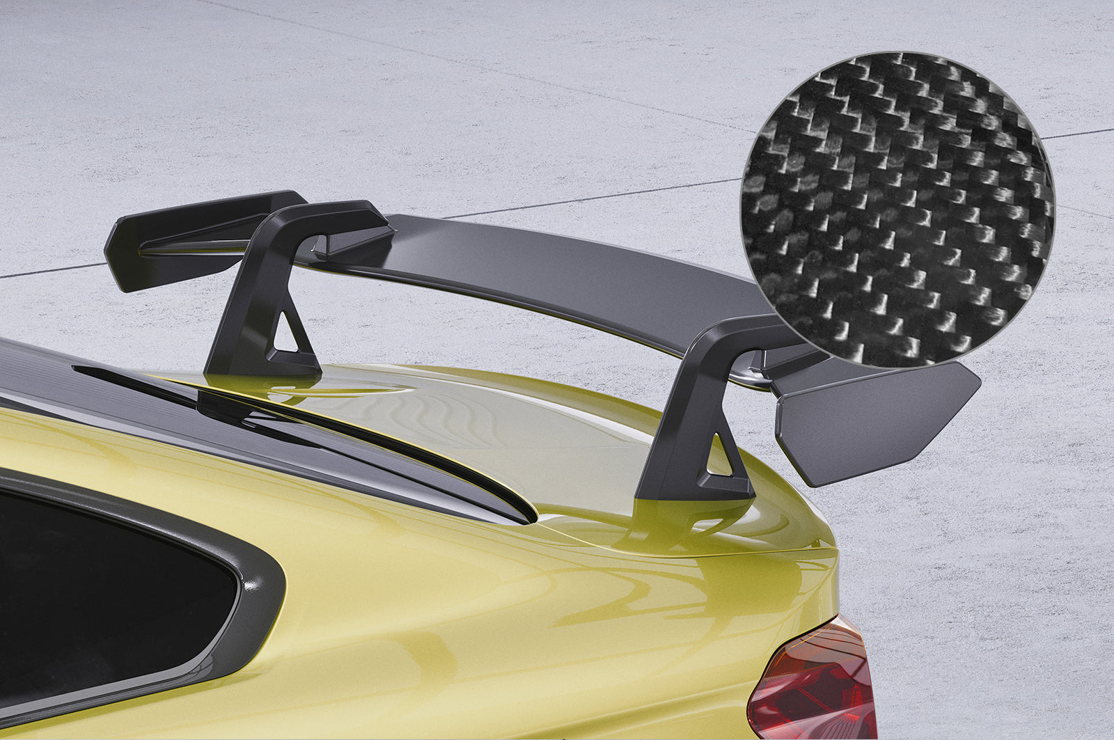 CSR Schwanenhals Heckflügel mit ABE für BMW M4 F82 Coupe SHF059-D02-C Carbon Look Hochglanz (keine Lackierung erforderlich)