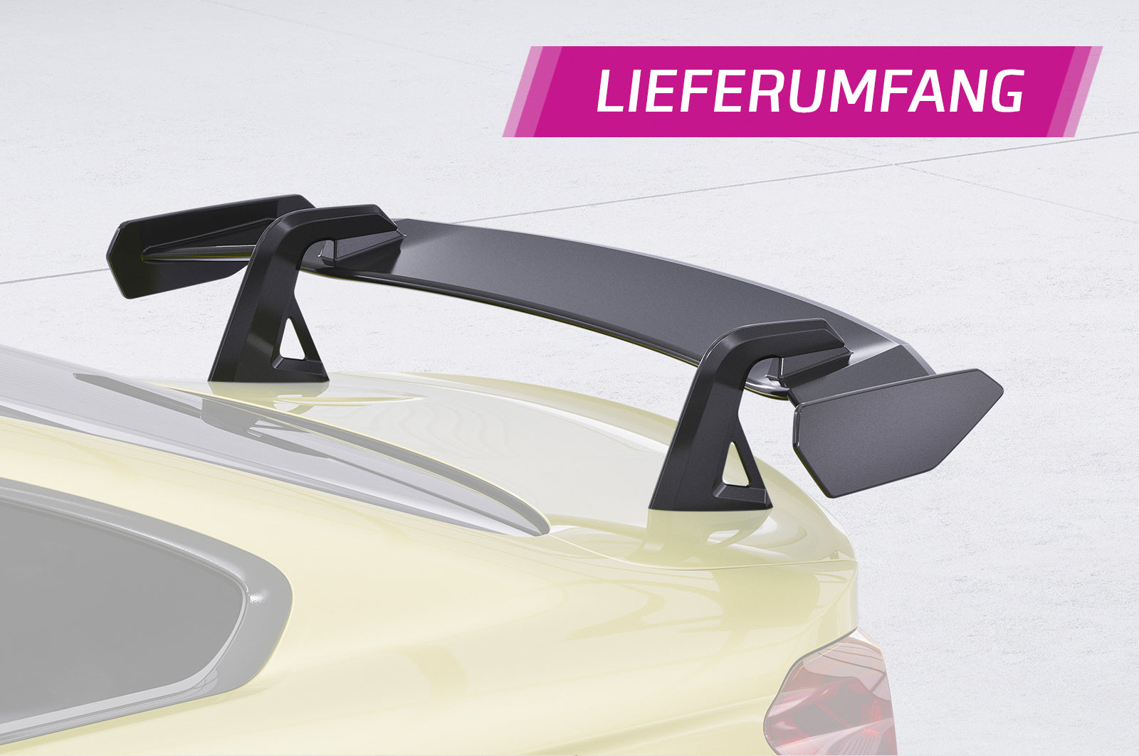 CSR Schwanenhals Heckflügel mit ABE für BMW M4 F82 Coupe SHF059-D02-C Carbon Look Hochglanz (keine Lackierung erforderlich)