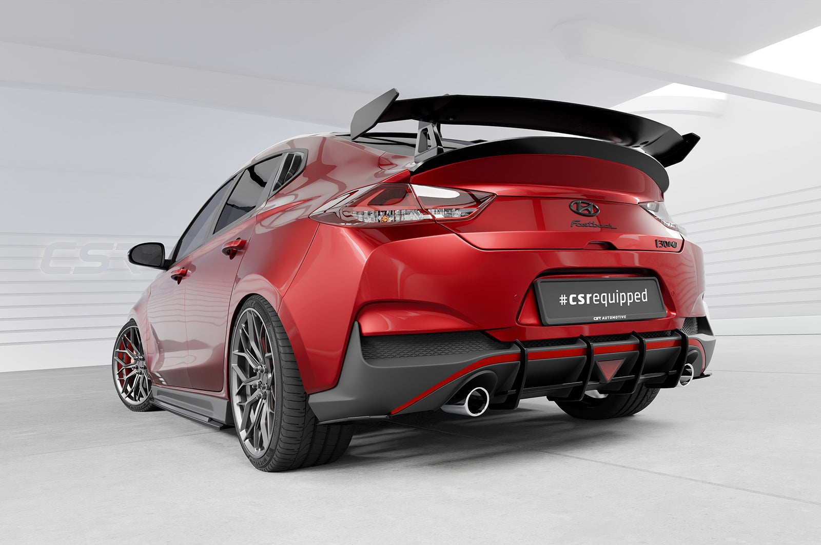 CSR Schwanenhals Heckflügel mit ABE für Hyundai I30 (PD) Fastback SHF063