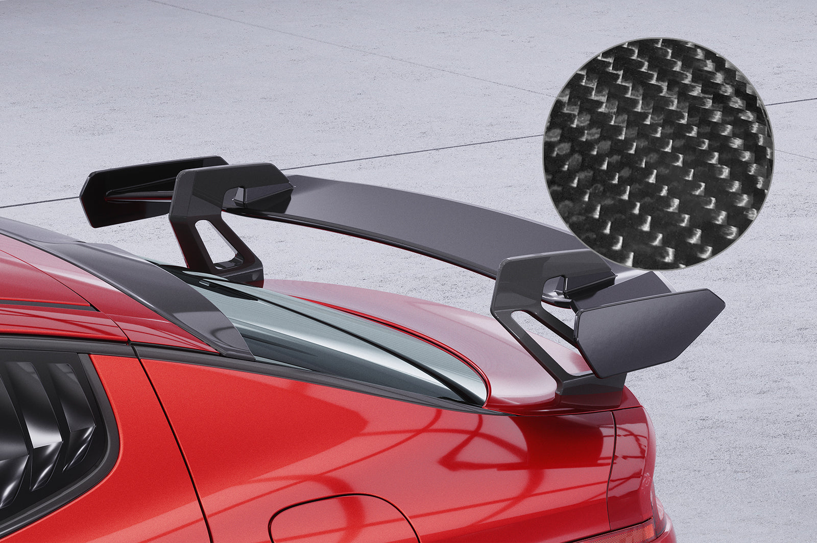 CSR Schwanenhals Heckflügel mit ABE für Kia Stinger SHF065-D01-F002-F-L Design 1