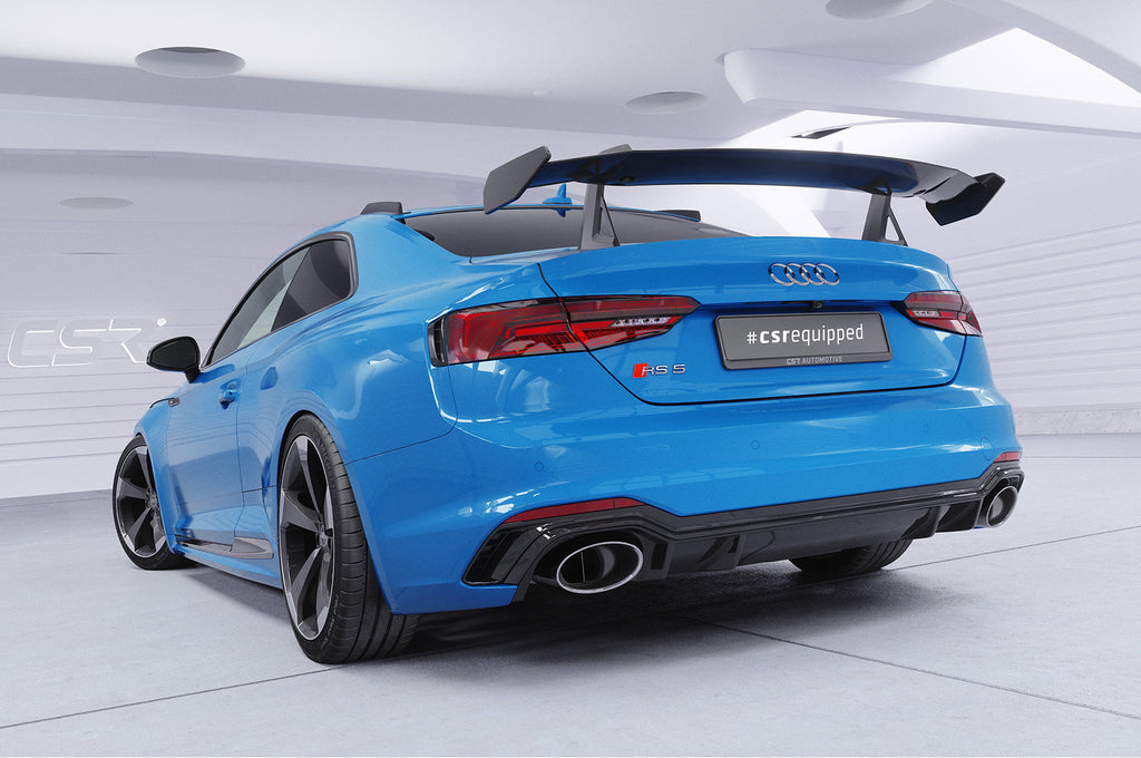 CSR Schwanenhals Heckflügel mit ABE für Audi A5 / S5 / RS5 (F5) Coupe SHF066-D02-F002-F-L Design 2