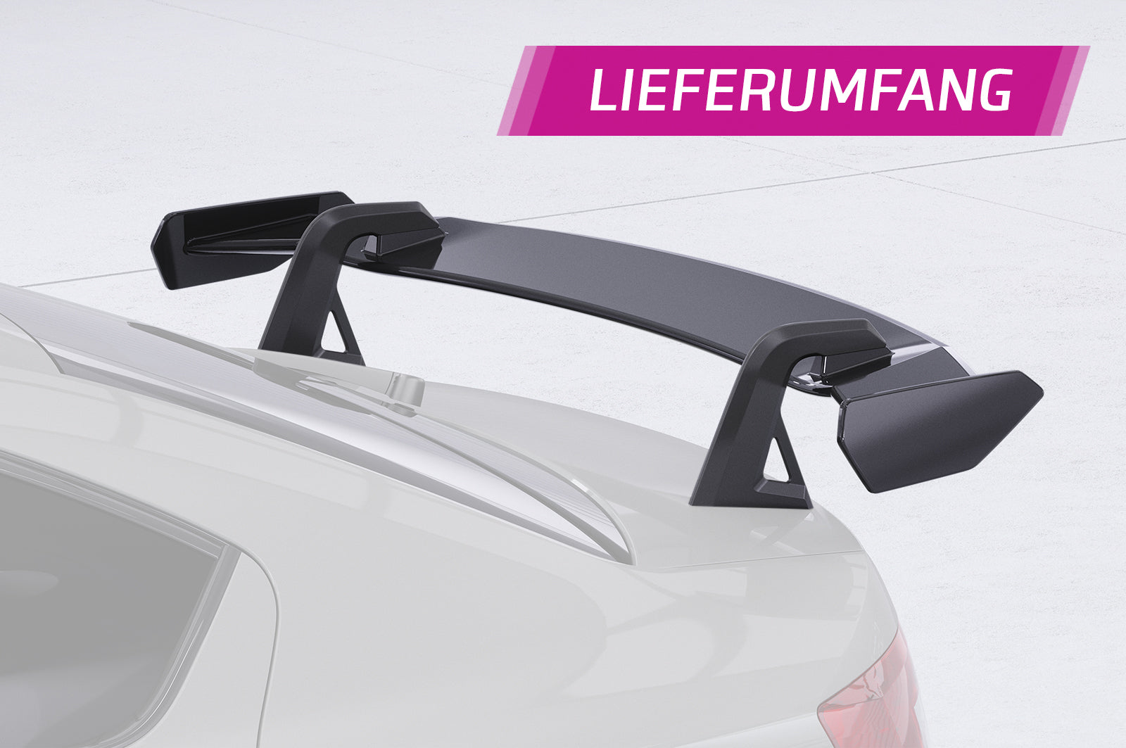 CSR Schwanenhals Heckflügel mit ABE für Skoda Octavia 3 (Typ 5E) Limousine SHF067-D02-F002-F-L Design 2