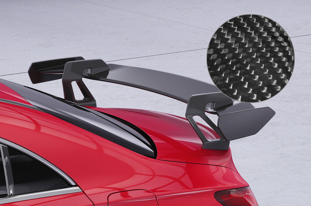 CSR Schwanenhals Heckflügel mit ABE für Mercedes-Benz CLA (C117) Limousine SHF069-D01-C Carbon Look Hochglanz (keine Lackierung erforderlich)