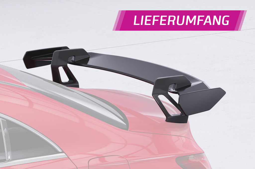CSR Schwanenhals Heckflügel mit ABE für Mercedes-Benz CLA (C117) Limousine SHF069-D01-C Carbon Look Hochglanz (keine Lackierung erforderlich)