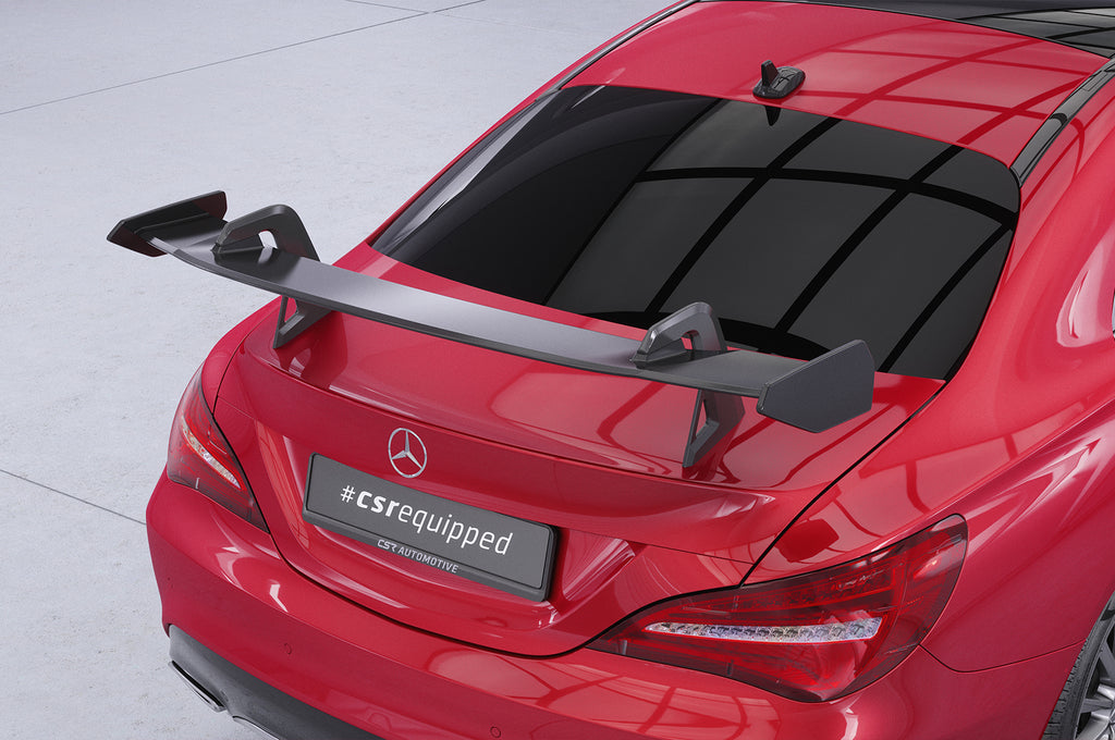 CSR Schwanenhals Heckflügel mit ABE für Mercedes-Benz CLA (C117) Limousine SHF069-D02-F002-F-L Design 2
