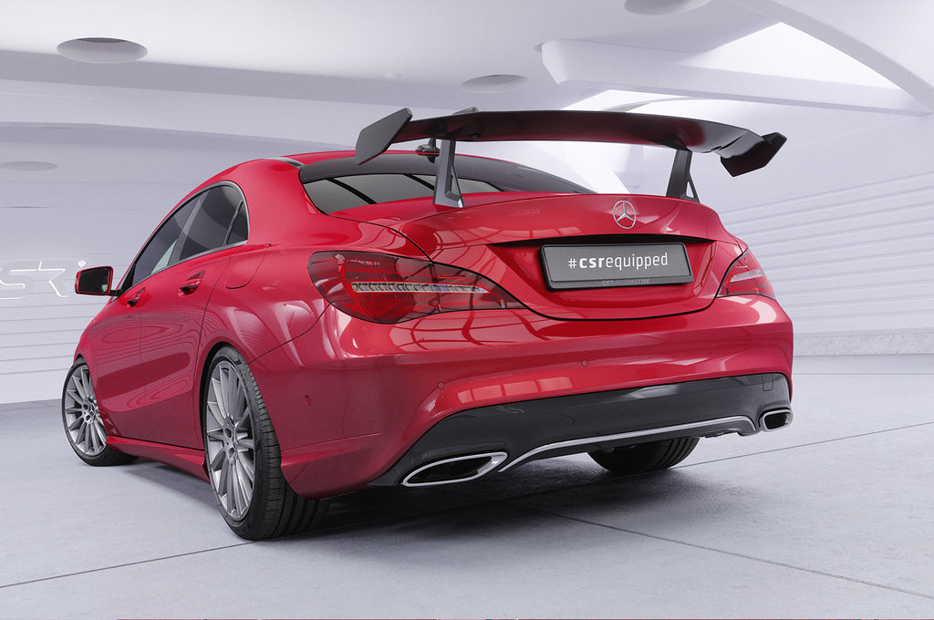 CSR Schwanenhals Heckflügel mit ABE für Mercedes-Benz CLA (C117) Limousine SHF069-D02-F002-F-L Design 2