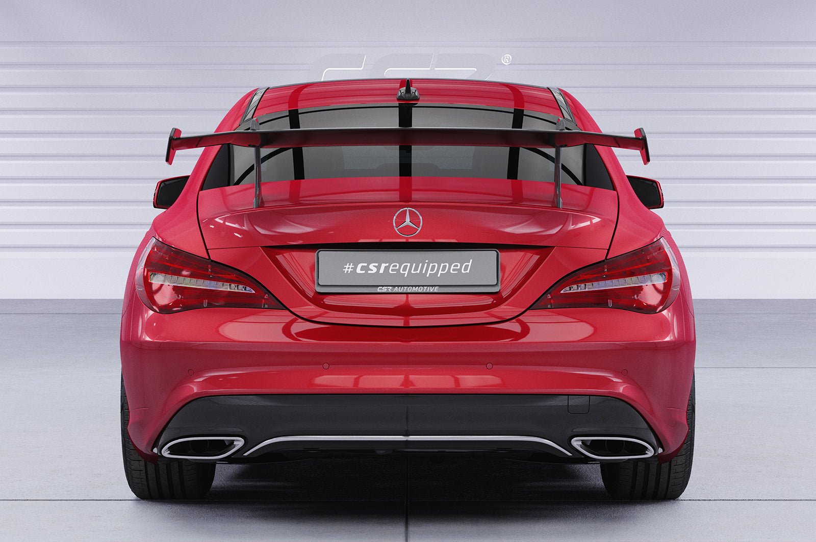 CSR Schwanenhals Heckflügel mit ABE für Mercedes-Benz CLA (C117) Limousine SHF069-D02-F002-F-L Design 2