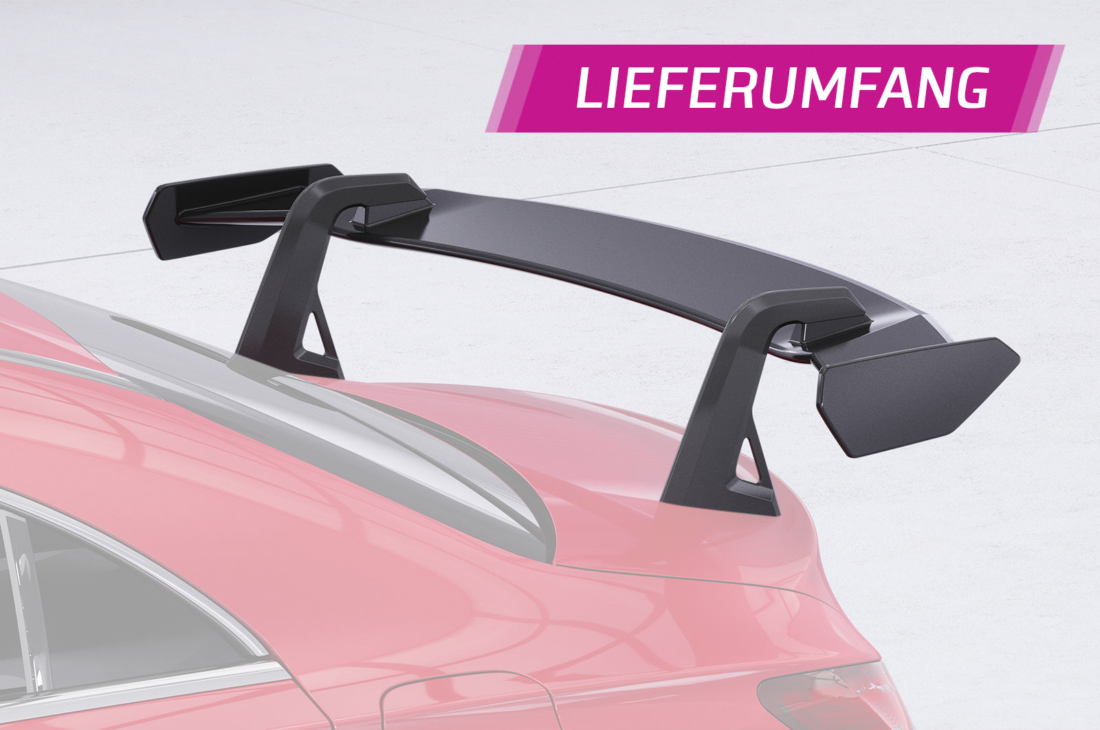 CSR Schwanenhals Heckflügel mit ABE für Mercedes-Benz CLA (C117) Limousine SHF069-D02-F002-F-L Design 2