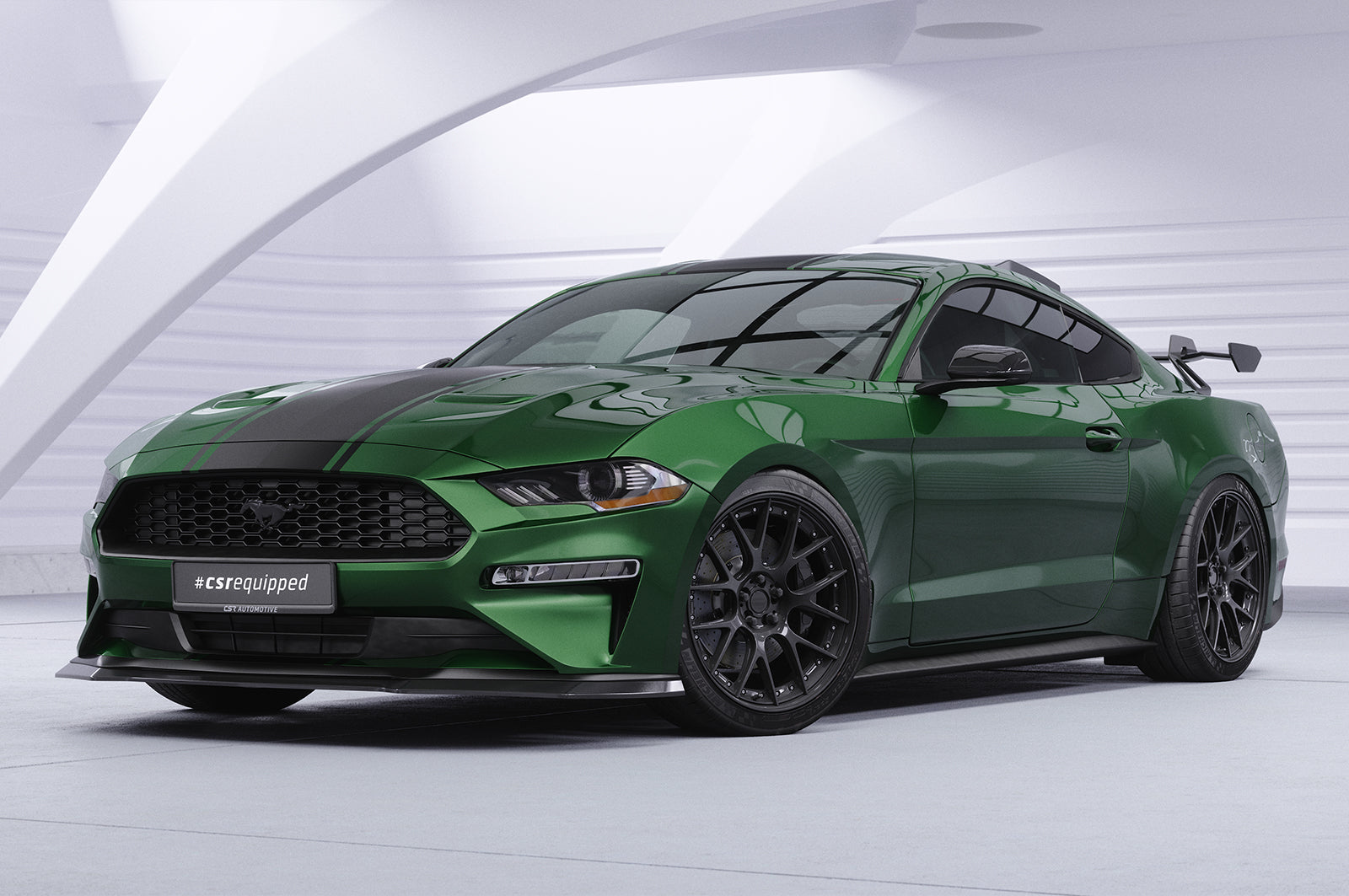 CSR Schwanenhals Heckflügel mit ABE für Ford Mustang MK6 Coupe SHF070-D02-F002-F-L Design 2