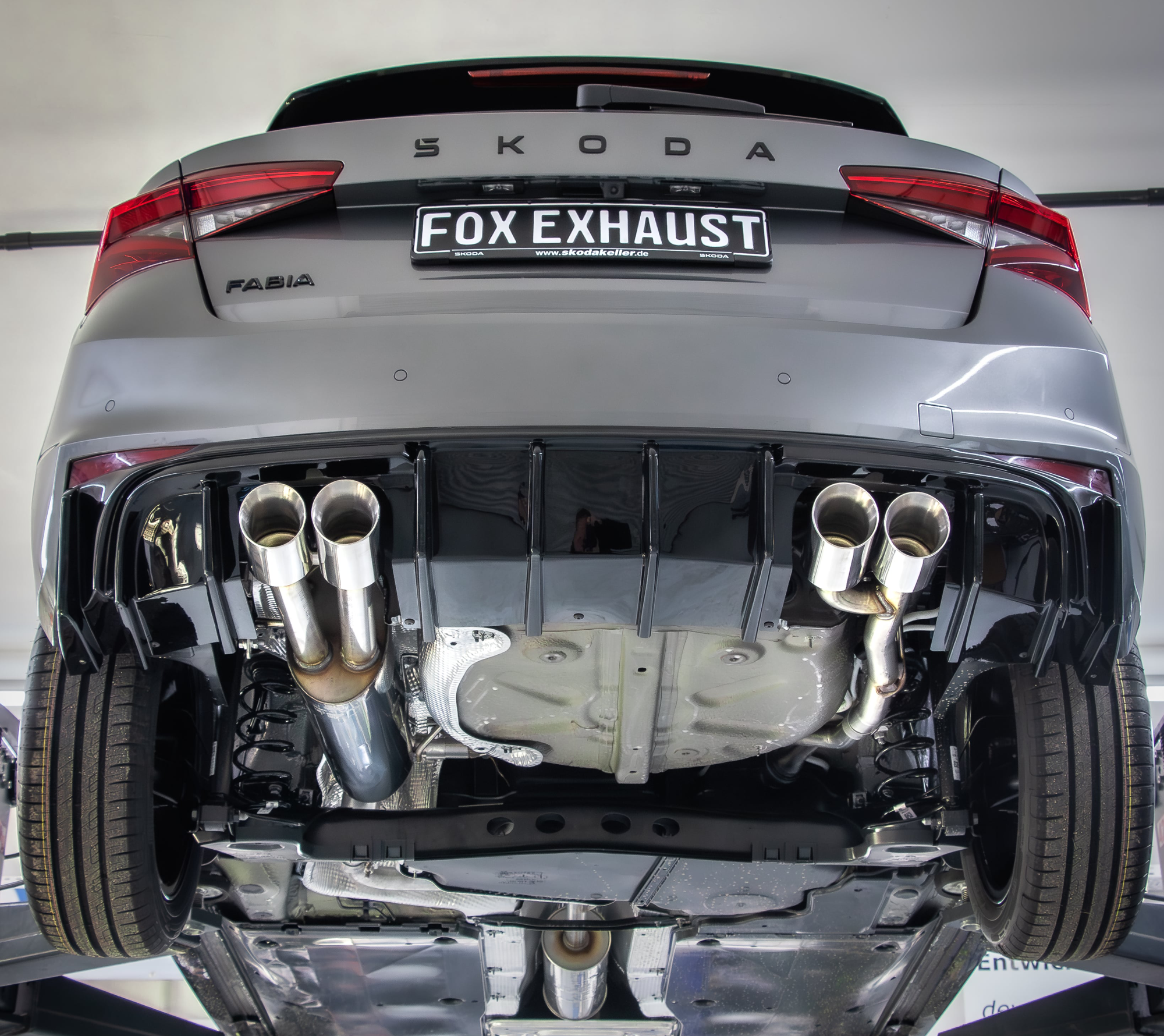 Fox passend für Skoda Fabia PJ Endschalldämpfer Ausgang rechts/links - 2x90 Typ 25 rechts/links