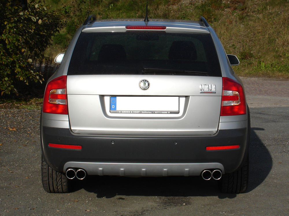 Fox passend für Skoda Octavia Typ 1Z 4x4 + Scout Endschalldämpfer rechts/links - 2x70 Typ 12 rechts/links