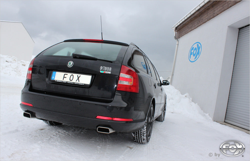 Fox passend fürSkoda Octavia Typ RS 1Z inkl. Facelift Endschalldämpfer rechts/links - 145x65 Typ 59 rechts/links