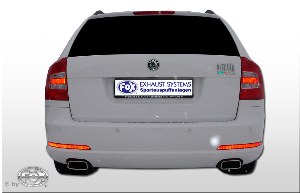 Fox passend fürSkoda Octavia Typ RS 1Z inkl. Facelift Endschalldämpfer rechts/links - 145x65 Typ 59 rechts/links