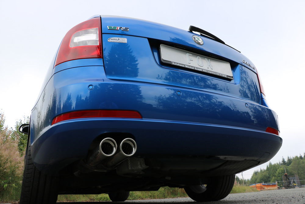 Fox passend fürSkoda Octavia Typ 1Z RS inkl. Facelift Endschalldämpfer einseitig - 2x80 Typ 17
