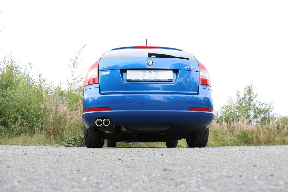 Fox passend fürSkoda Octavia Typ 1Z RS inkl. Facelift Endschalldämpfer einseitig - 2x80 Typ 17