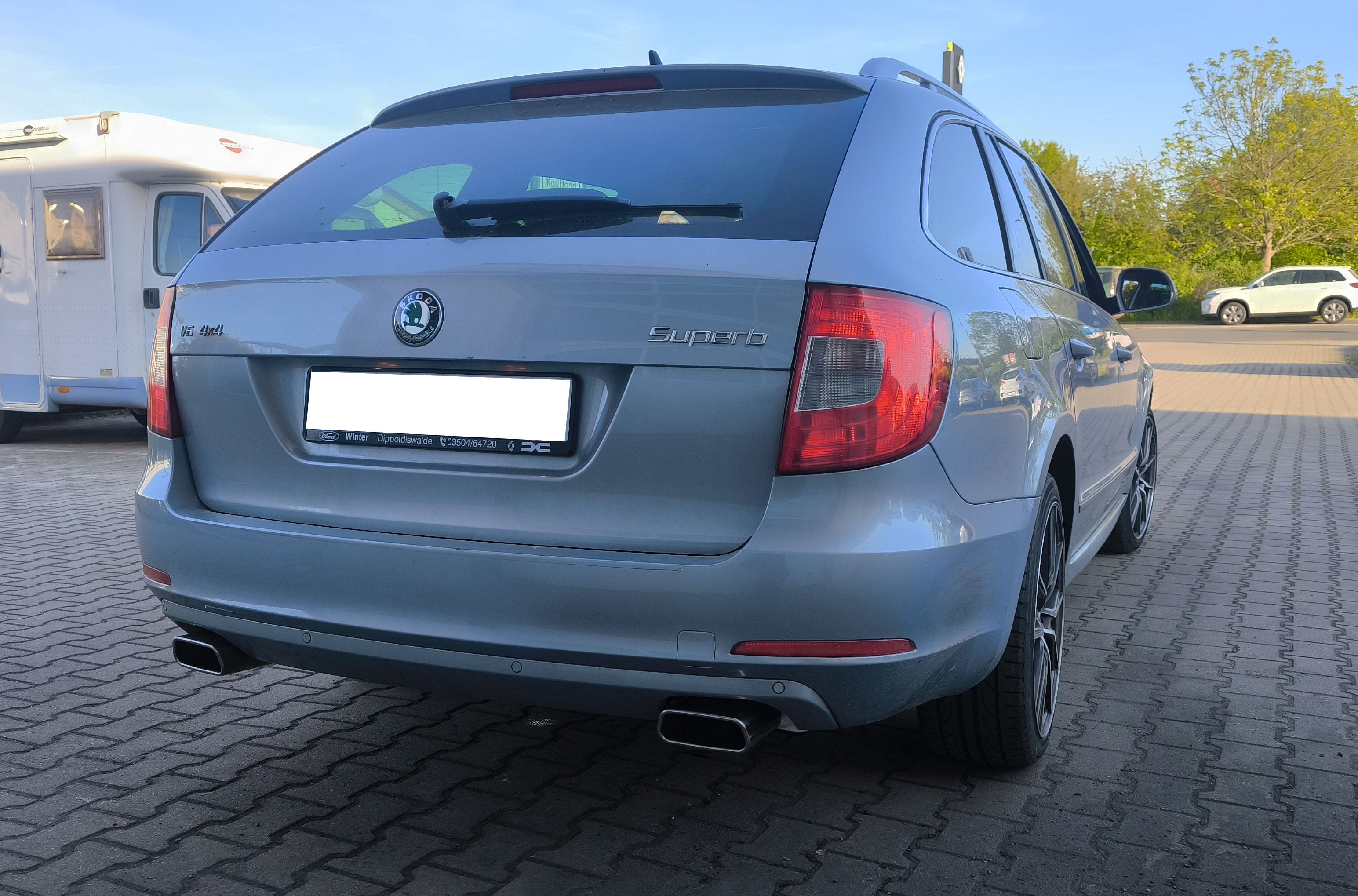 Fox passend fürSkoda Superb 3T 4x4 3,6l Endschalldämpfer rechts/links - 145x65 Typ 59 rechts/links