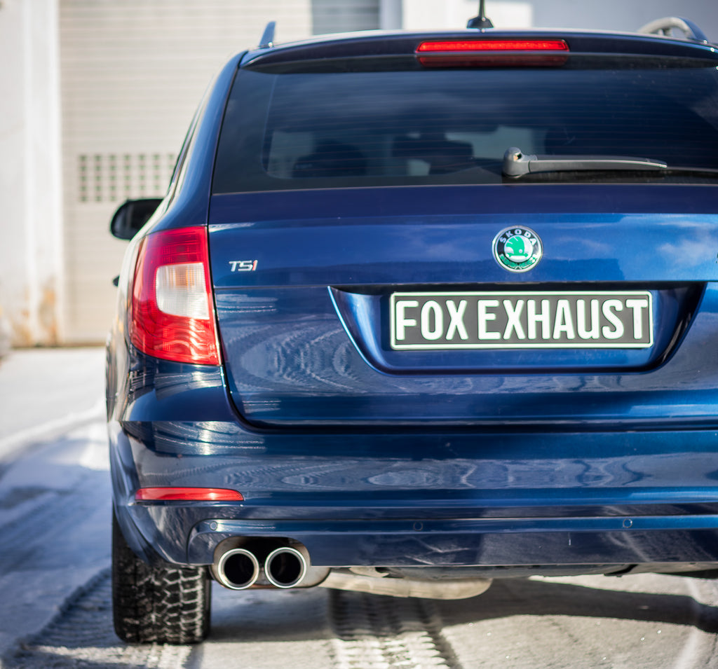Fox passend fürSkoda Superb 3T 4x2 Endschalldämpfer - 2x80 Typ 25