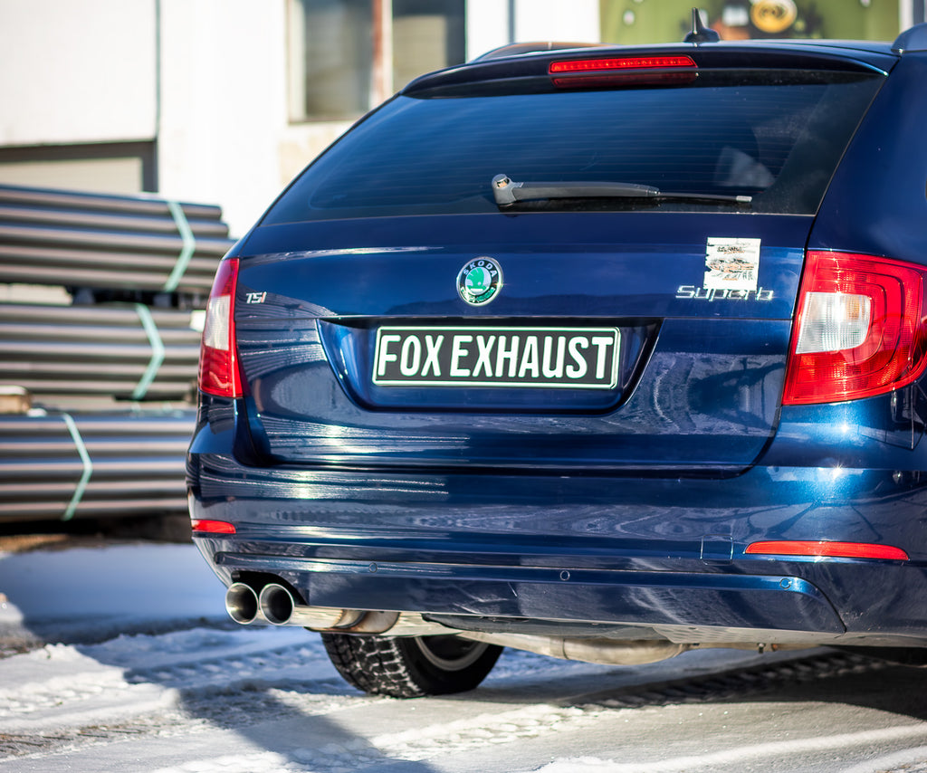 Fox passend fürSkoda Superb 3T 4x2 Endschalldämpfer - 2x80 Typ 25