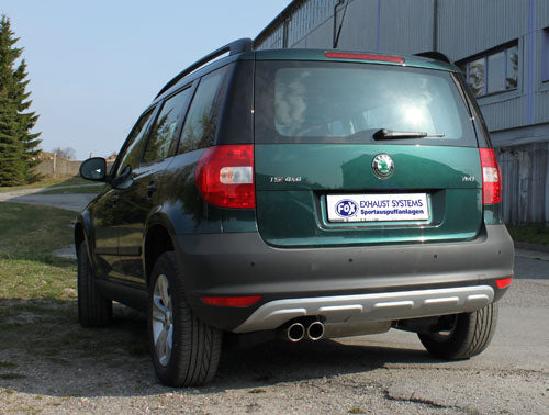 Fox passend fürSkoda Yeti 5L - 4x4 Endschalldämpfer Ø70mm - 2x80 Typ 17