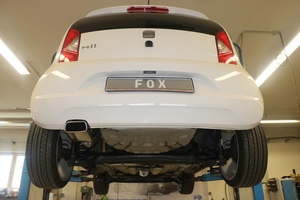 Fox passend fürSeat Mii/ Skoda Citigo/ VW UP Endrohrsystem links passend auf originalen oder FOX-Endschalldämpfer - 145x60 Typ 59 links