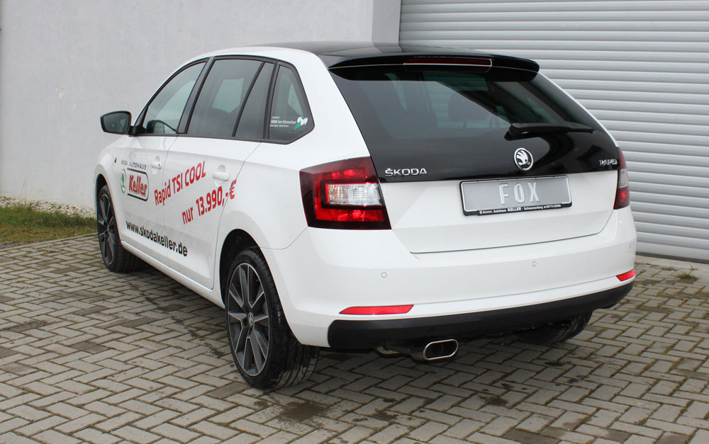 Fox passend fürSkoda Rapid Spaceback Endschalldämpfer - 150x70 Typ 52