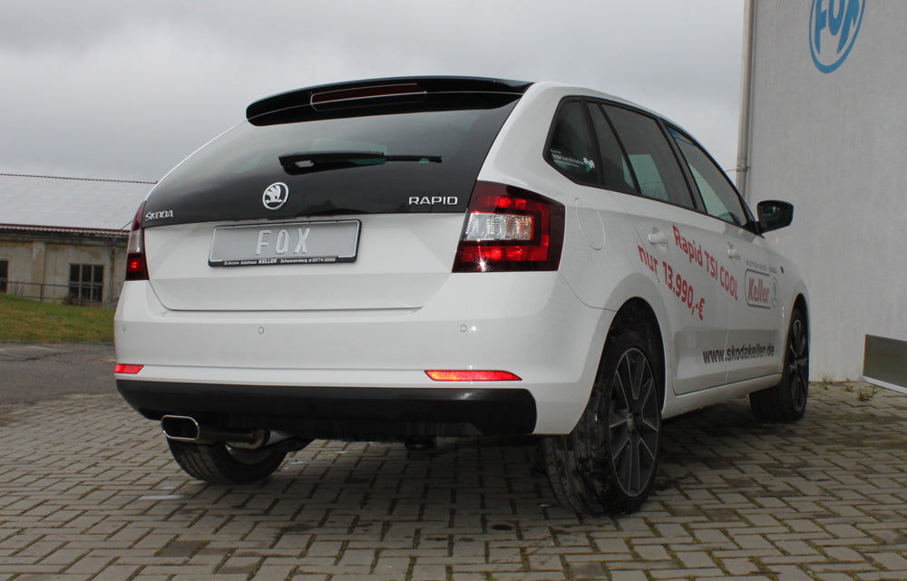 Fox passend fürSkoda Rapid Spaceback Endschalldämpfer - 150x70 Typ 52