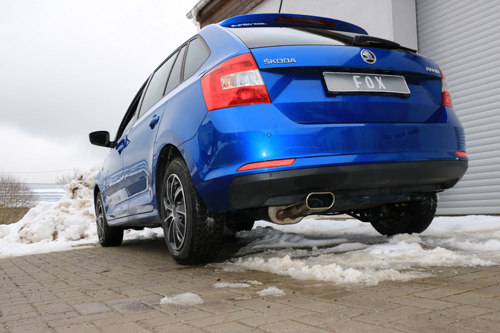 Fox passend fürSkoda Rapid Spaceback Endschalldämpfer - 150x70 Typ 52