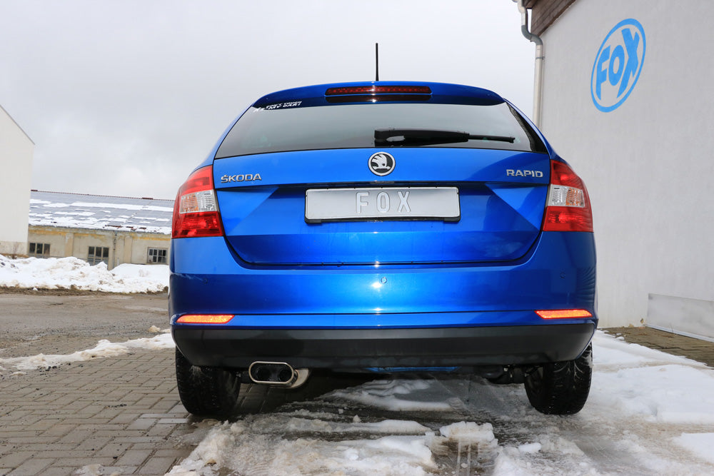 Fox passend fürSkoda Rapid Spaceback Endschalldämpfer - 150x70 Typ 52