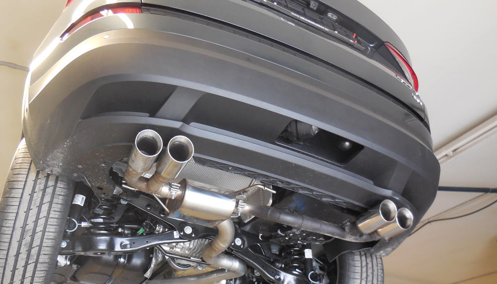 Fox passend fürSkoda Kodiaq 4x4 Endschalldämpfer quer - 2x80 Typ 25 rechts/links - Endrohre unter der Stoßstange