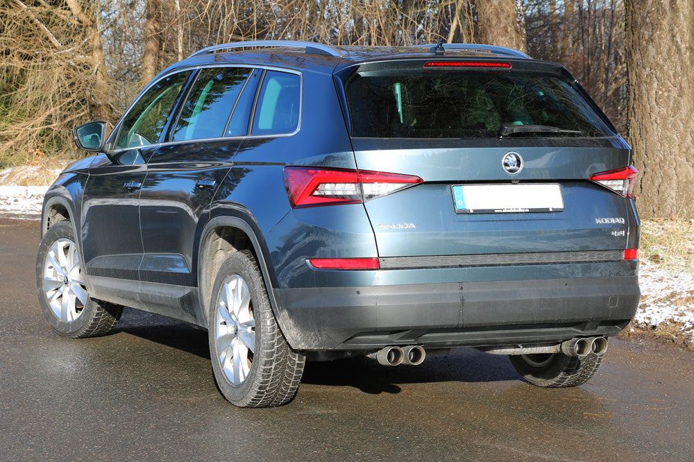 Fox passend für Skoda Kodiaq 4x4 Endschalldämpfer quer - 2x80 Typ 25 rechts/links - Endrohre in der Stoßstange