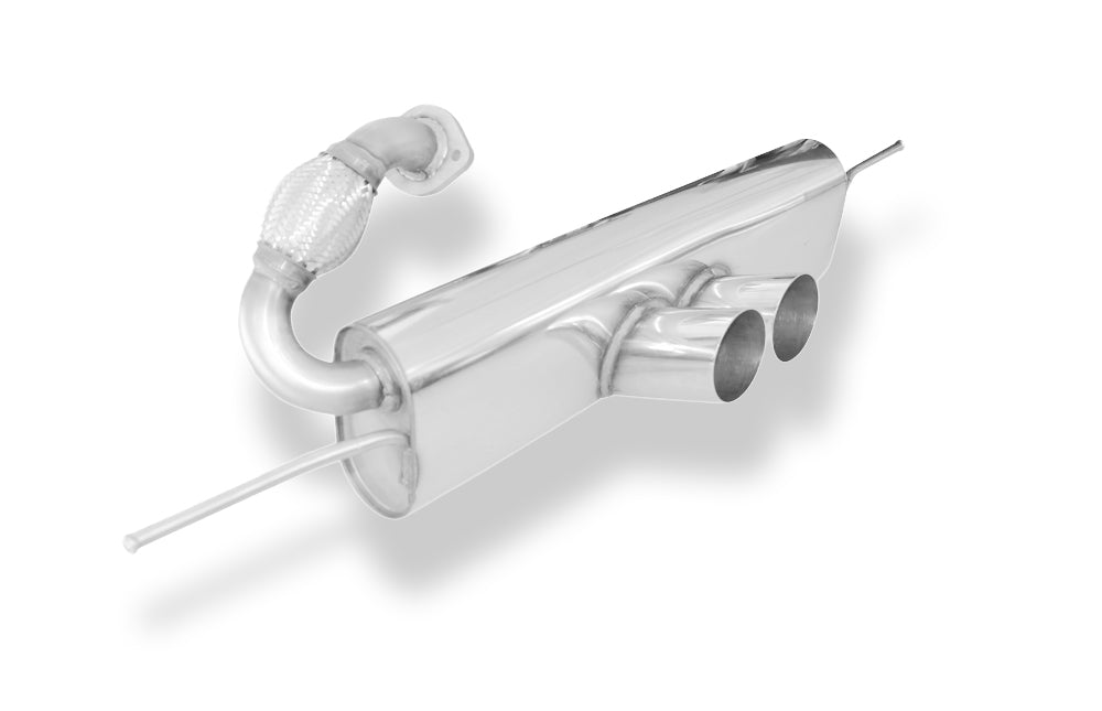 Fox passend fürSmart Fortwo Coupe 451 mit Brabus Stoßstange Endschalldämpfer Ausgang mittig - 2x80 Typ 14