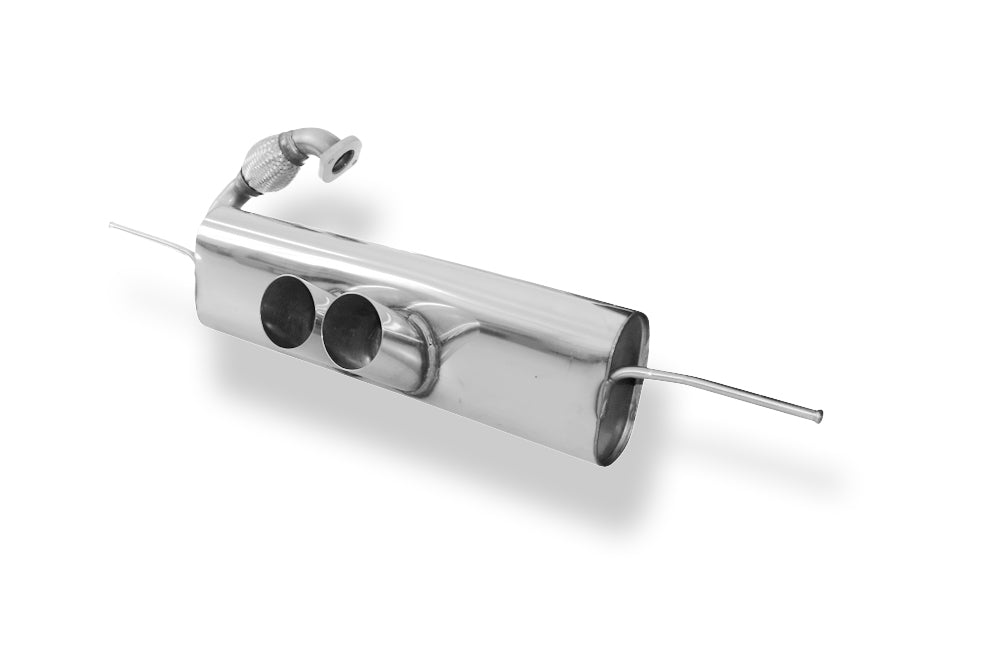 Fox passend für Smart Fortwo Coupe 451 mit Brabus Stoßstange Endschalldämpfer Ausgang mittig - 2x80 Typ 14