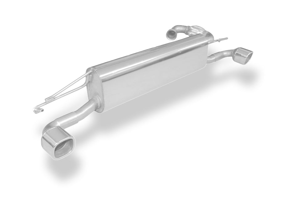 Fox passend fürSmart Fortwo 453 Endschalldämpfer quer Ausgang rechts/links inkl. Flexstück - 78x75 Typ 70 rechts/links