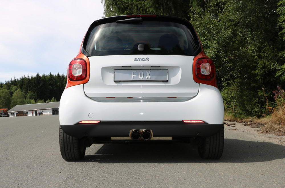 Fox passend fürSmart Fortwo 453 Endschalldämpfer Ausgang mittig - 2x80 Typ 14