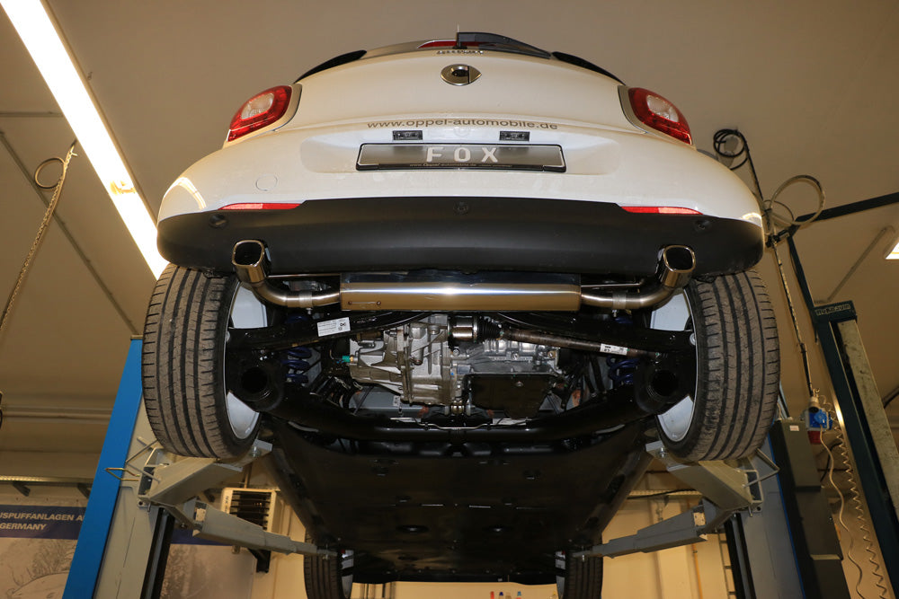 Fox passend fürSmart Forfour 453 Endschalldämpfer quer Ausgang rechts/links inkl. Flexstück - 78x75 Typ 70 rechts/links
