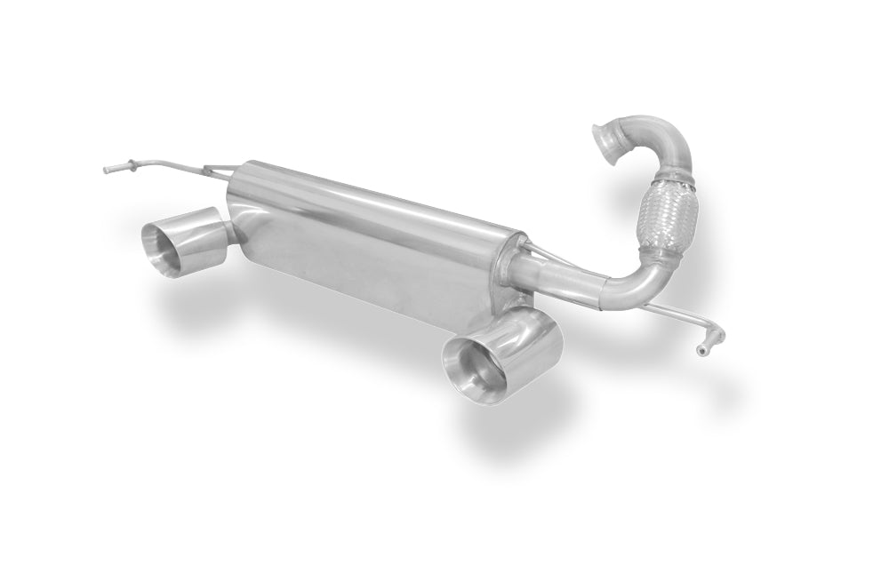 Fox passend fürSmart Fortwo 453 Coupe & Cabrio Endschalldämpfer quer Ausgang rechts/links inkl. Flexstück - 1x90 Typ 25 rechts/links